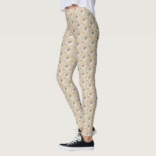 Leggings Borzoi (Argent Brindle) Peinture Chien Art origina