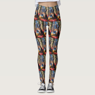 Leggings Boston Terrier avec Noël Lumières