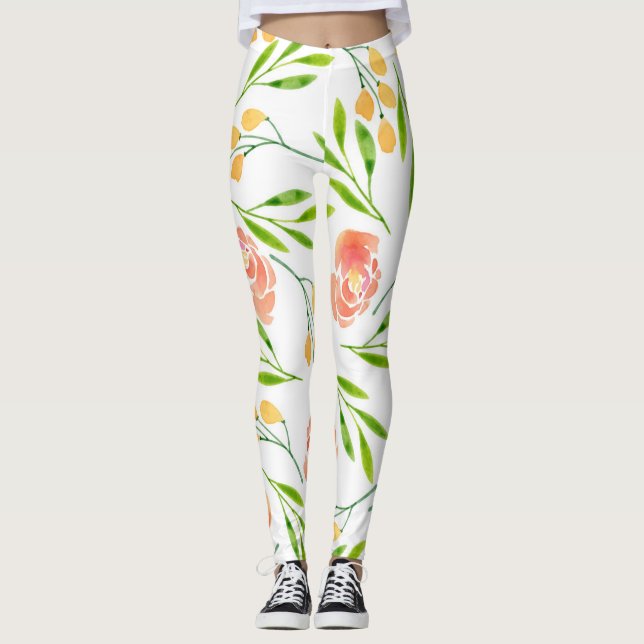 Leggings Boucles de fleurs (Devant)