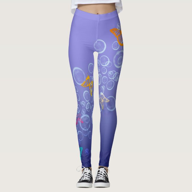 Leggings Bouillonne les papillons de n (Devant)