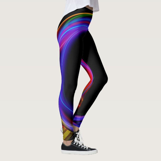 Leggings Boule au néon psychédélique d'abrégé sur lueur de (Droite)