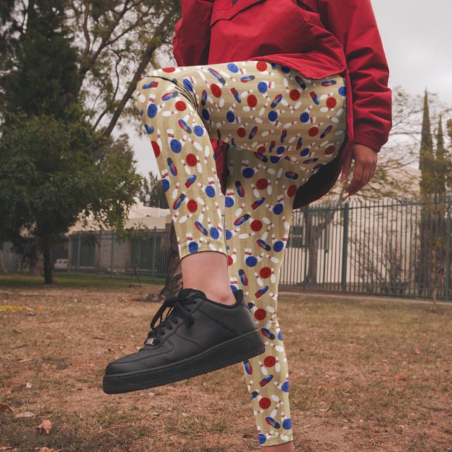 Leggings Boule de bowling, poubelles et chaussures à motifs (Créateur téléchargé)
