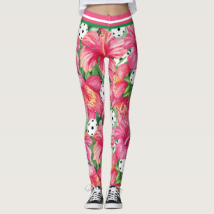 Leggings 🌺 🌴 Boule de pickles tropicaux avec hibiscus pet