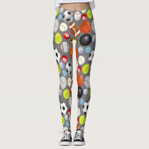 Leggings Boules de sport Motif Grey BG