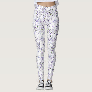 Leggings Bouquet de fleurs d'aquarelle d'hydrangées.