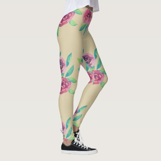 Leggings Bouquet de Roses Mêlées (Droite)