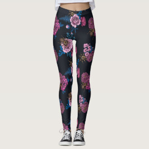 Leggings Bouquets et tarantula 2