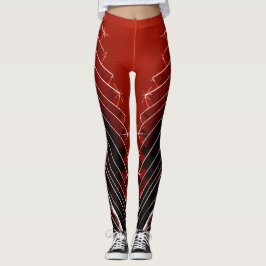 Leggings Bourgogne rouge à noir