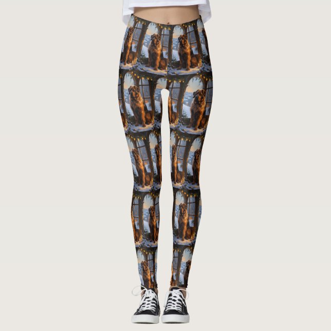 Leggings Bouvier des Flandres avec les illuminations de Noë (Devant)