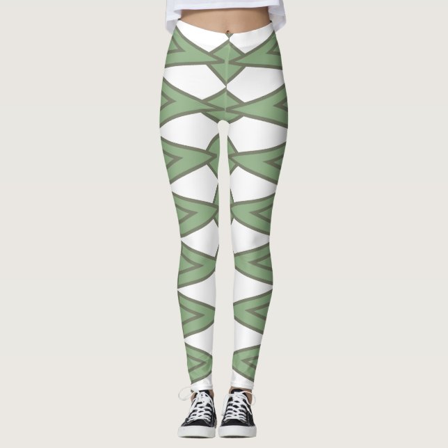 Leggings Bowties vertes (Devant)