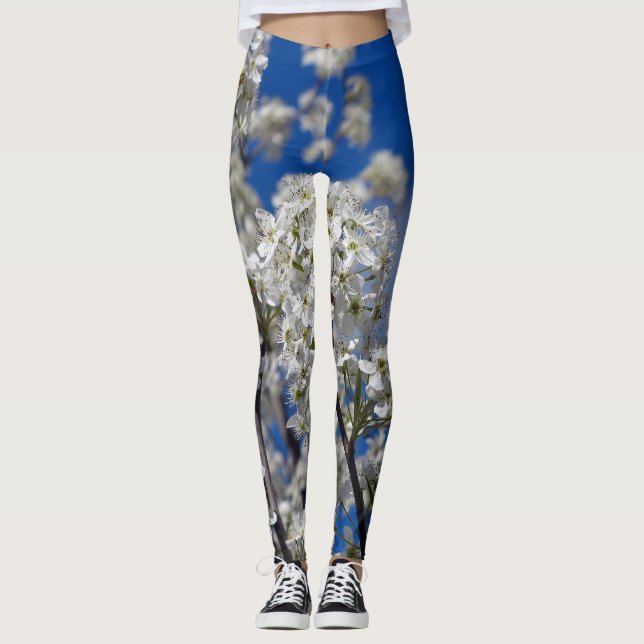 Leggings Bradford Pear Blooms (Devant)