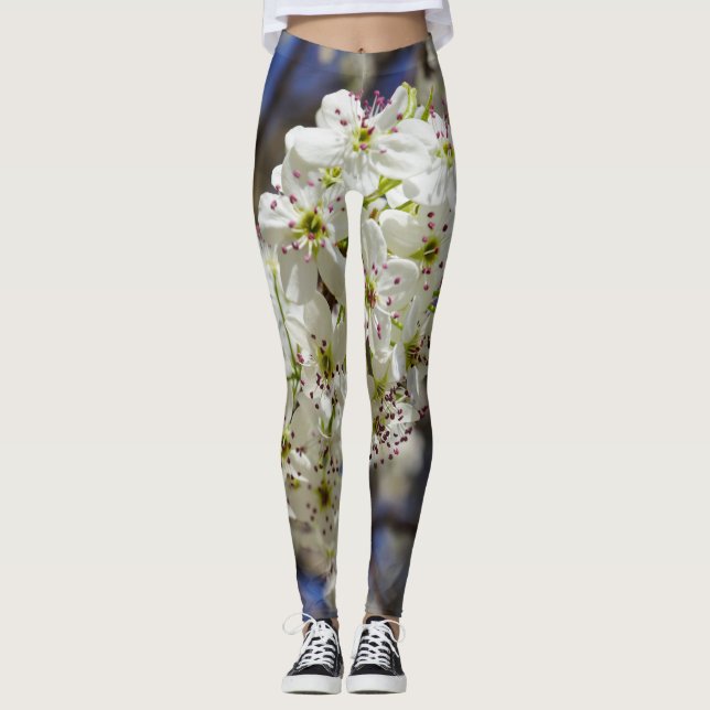 Leggings Bradford Pear Blooms (Devant)