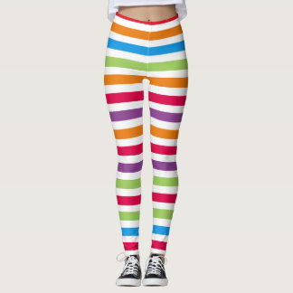 Leggings Bright Coloré Fun Motif rayé