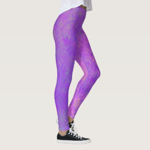 Leggings Brilliant Violet Artsy Marbré Motif