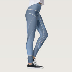 Leggings brique bleue cassée