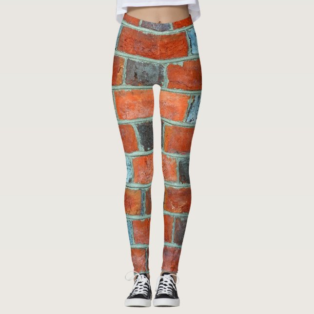 Leggings Briques Abstraites (Devant)