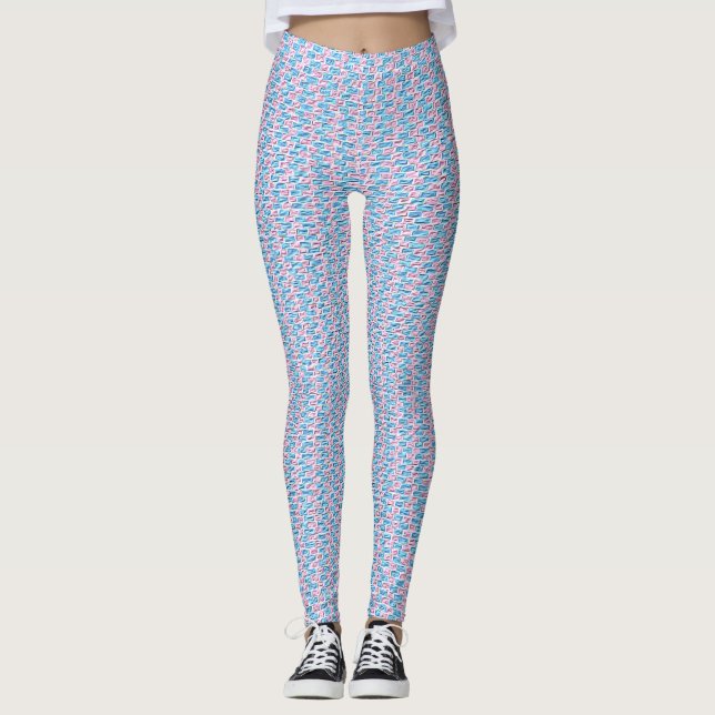 Leggings briques bleues (Devant)