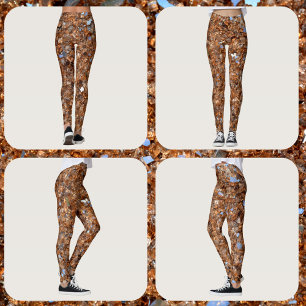 Leggings Bronze doré étincelant