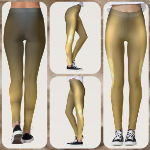 Leggings Bronze Golden Pewer brillant Chic Glam Or