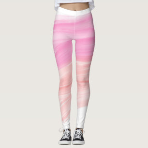 Leggings Brosse rose et brassée rose