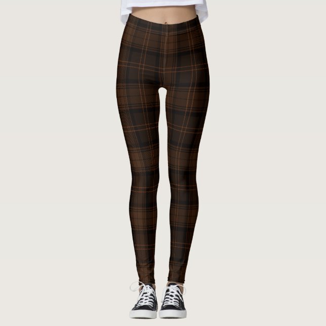 Leggings Brown, Graphite, Bronze, Tatan Twill Noir ; Plaid (Devant)