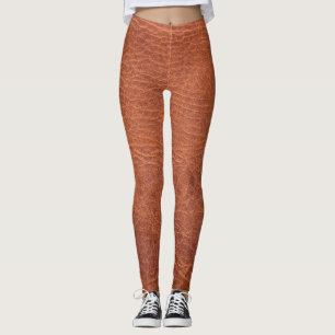 Leggings Brown leather