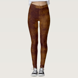 Leggings Brun âgé par faux simili cuir