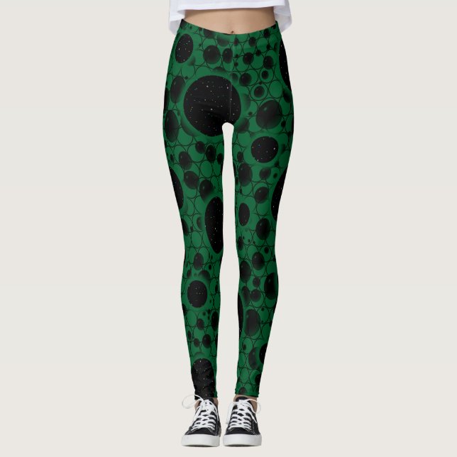 Leggings Bubble spatiale - Forêt (Devant)