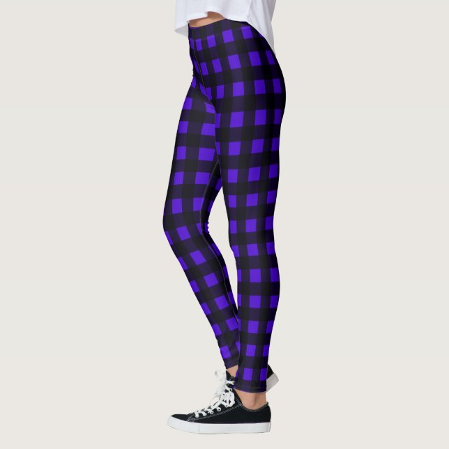 Leggings Buffle Bleu Grande Plaid (Gauche)