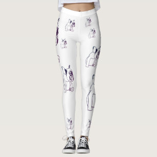 Leggings Bulldog Français Chien Chien Chien Chien Chien Cut