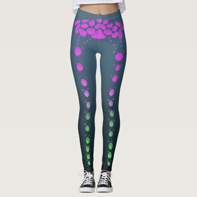 Leggings bulles aqua (Devant)