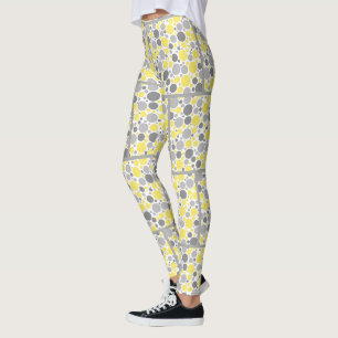 Leggings Bulles jaunes gris modernes
