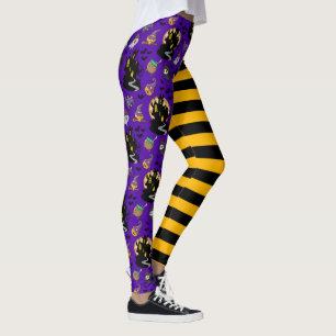 Leggings Bumble Bee Stried Halloween Éffrayant Witch House