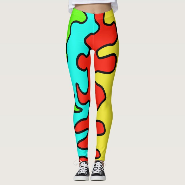 Leggings bunter Kunstspass (Vorderseite)