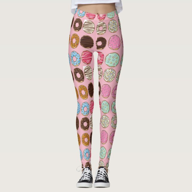 Leggings Butées toriques arrosées givrées de rose et de (Devant)