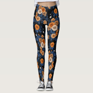 Leggings Caché en rose, orange et bleu