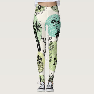 Leggings Cactus En Floraison : Charme Sans Mains