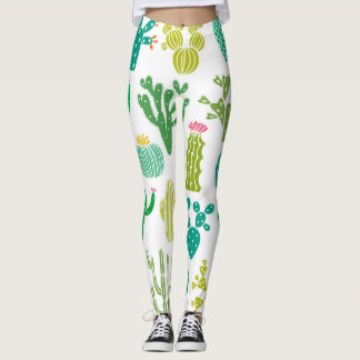Leggings Cactus plante : vintage ensemble floral.