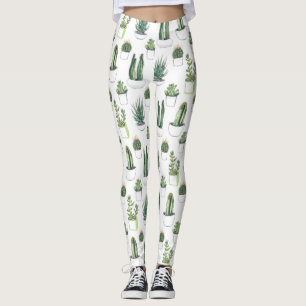 Leggings Cactus pour aquarelle et Succulent