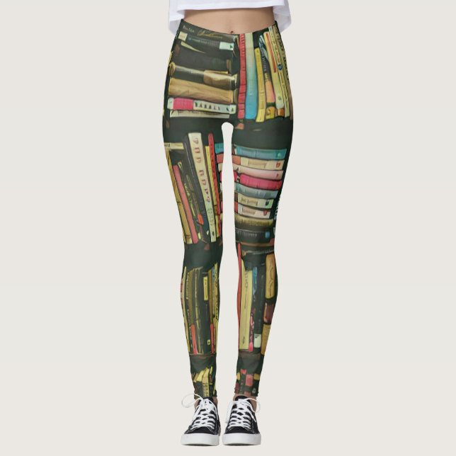 Leggings cadeau amoureux de bibliothèque cool (Devant)