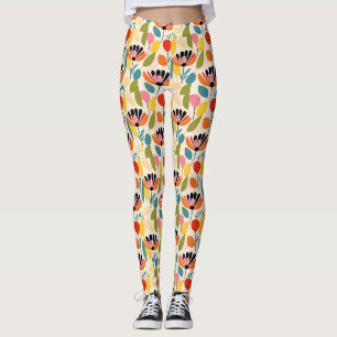Leggings Cadeau d'anniversaire Fleur Colorée Sans Couture