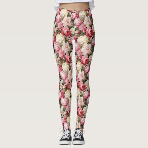 Leggings Cadeau d'anniversaire   Fleur de pivoine transpare