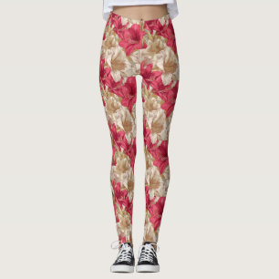 Leggings Cadeau de pétale d'amaryllis de gym de fleur pour