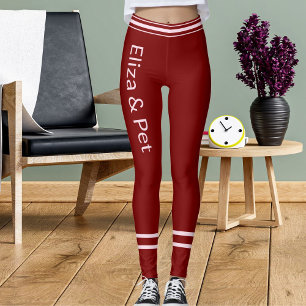 Leggings Cadeau personnalisé de la Saint-Valentin Amour Ros