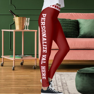 Leggings Cadeau personnalisé de la Saint-Valentin Amour Rou