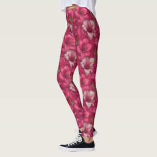 Leggings Cadeaux d'anniversaire de pétale d'Amaryllis d'exe