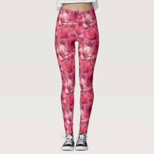 Leggings Cadeaux d'anniversaire de travail d'Amaryllis rose