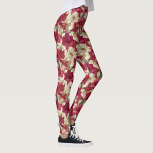 Leggings Cadeaux Floraux de Gym Fleur Amaryllis Pour Mère