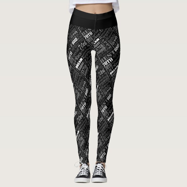Leggings Cadeaux Uniques Et Spéciaux 70e Anniversaire (Devant)