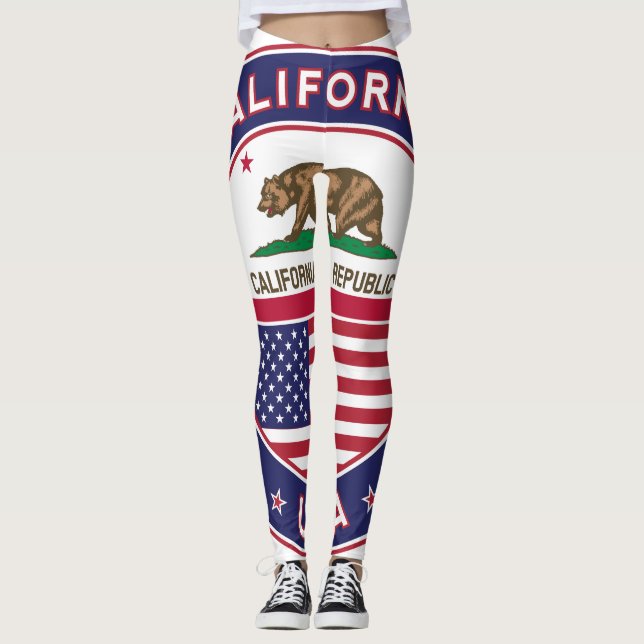 Leggings Californie, USA States (Devant)